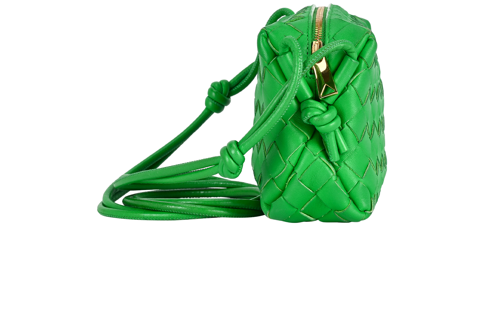 Mini Loop Camera Bag, &pound;595, Handbags, Green, Leather, Side view